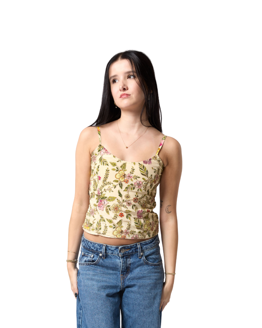 Shreya Flora Beaded Tank