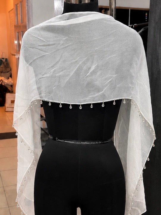 White Silk Chunni