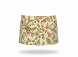 Floral patterned lampshade on a white background
